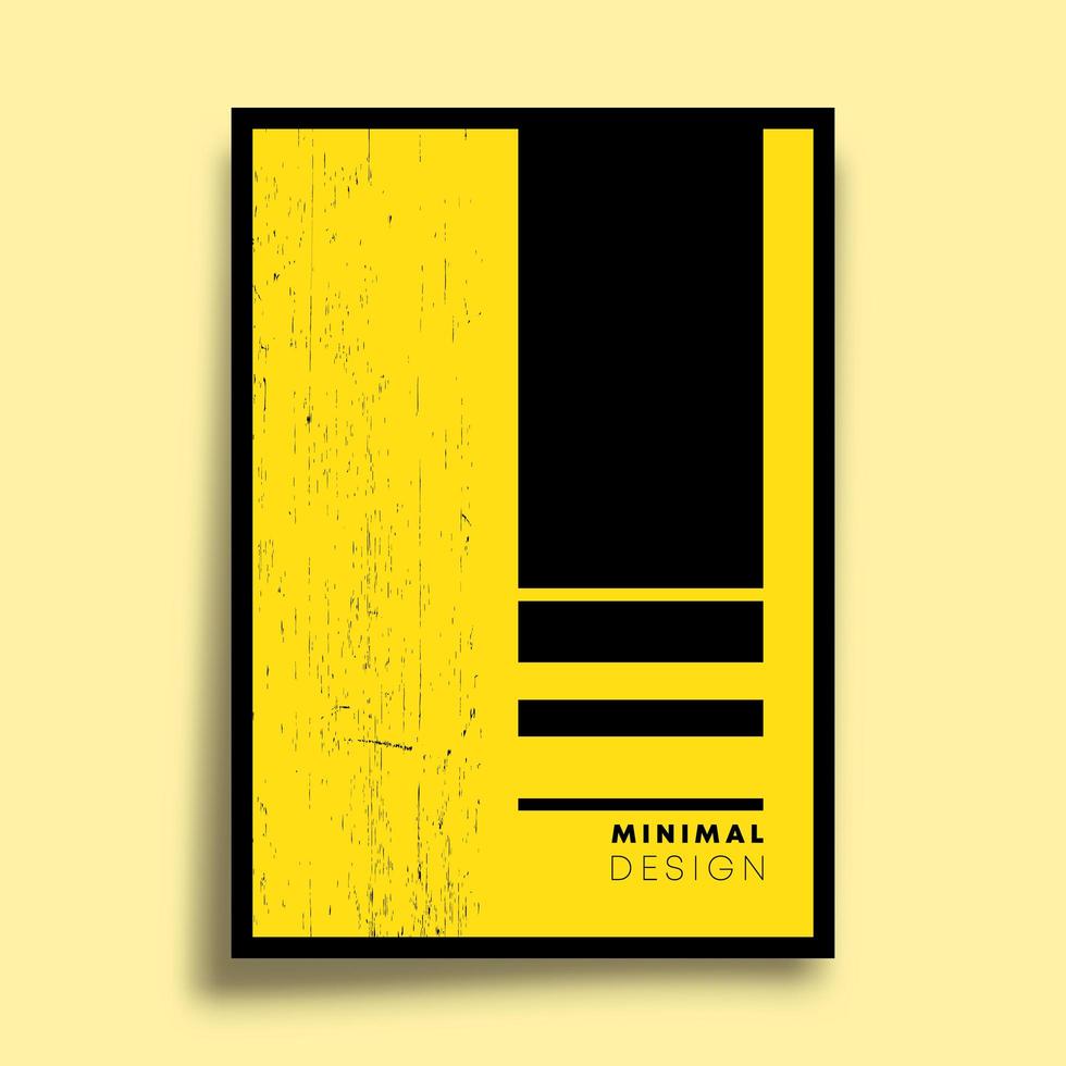 Minimal yellow geometric design for poster vector