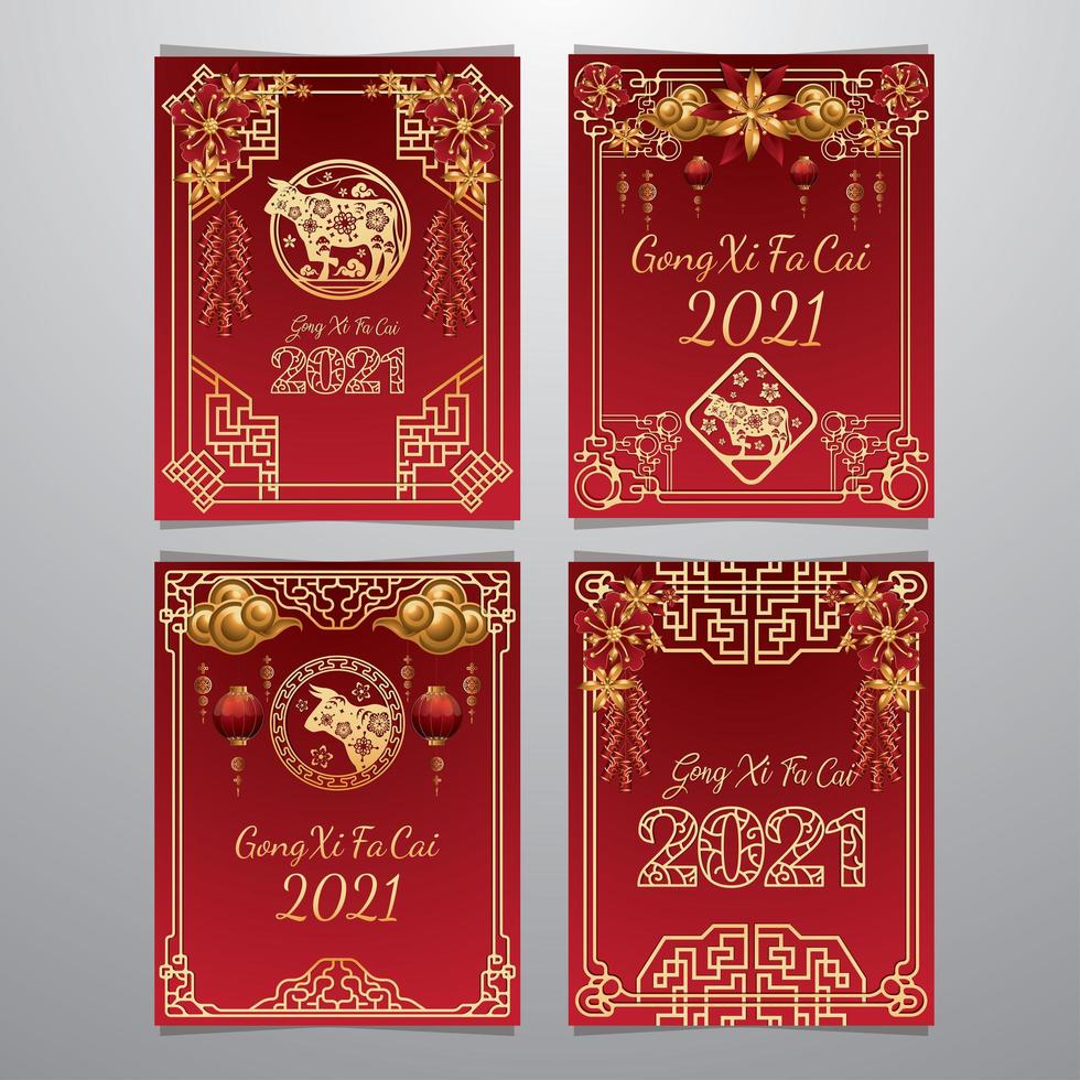 concepto de tarjeta gong xi fa cai vector