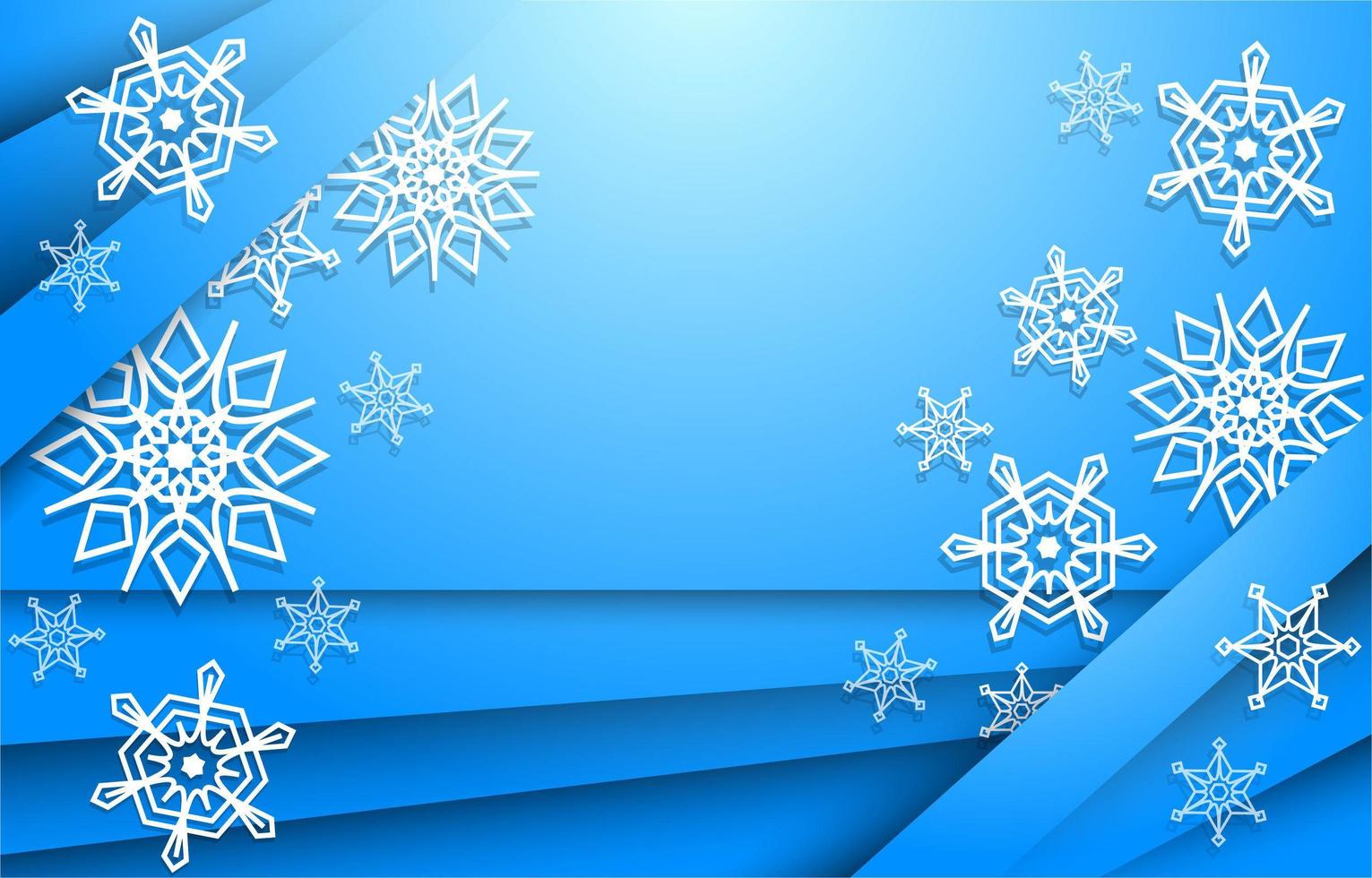 Snowflakes Paper Background vector