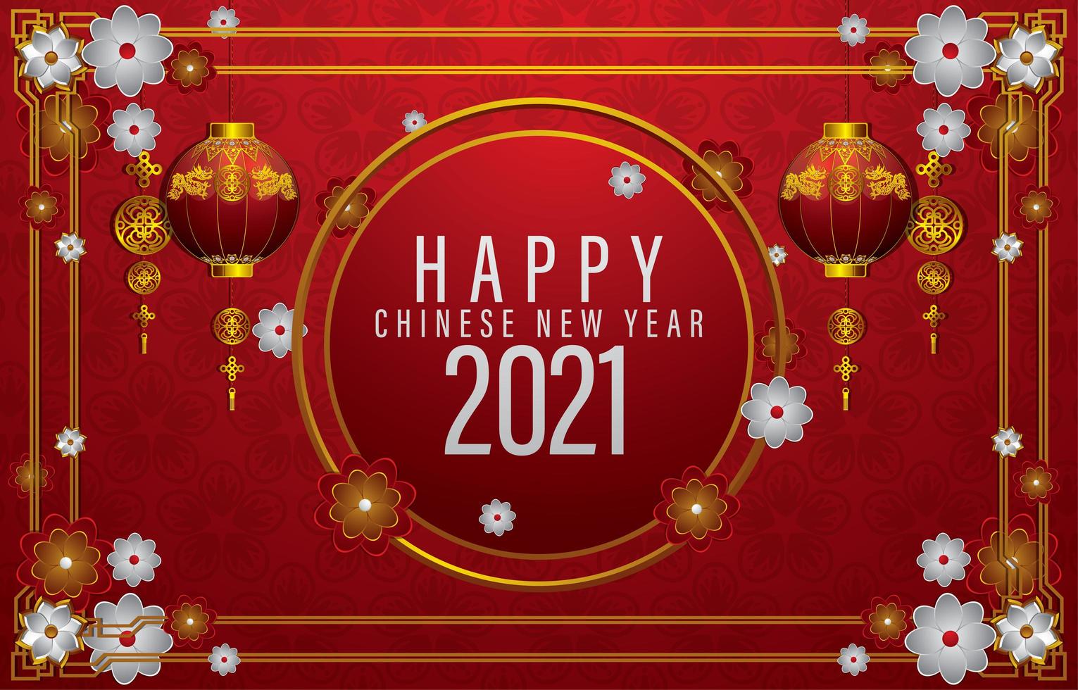 Chinese New Year Background Concept vector