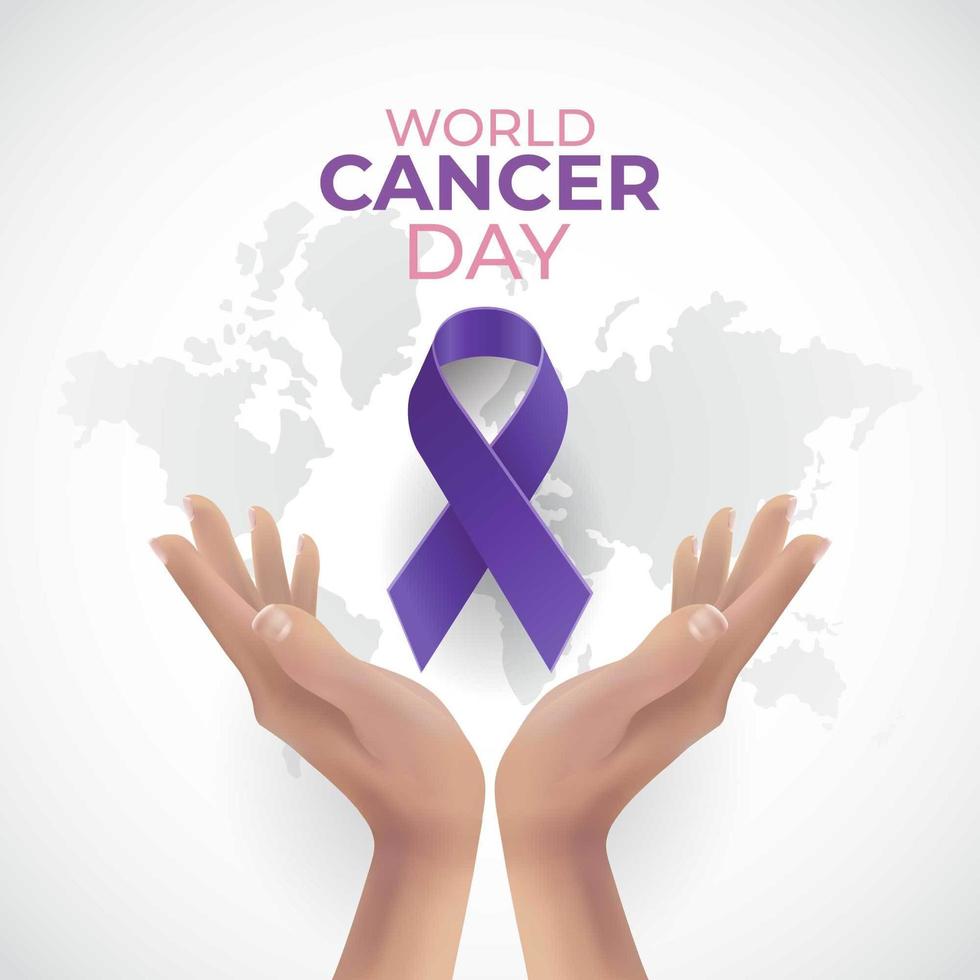 conciencia del día mundial del cáncer vector