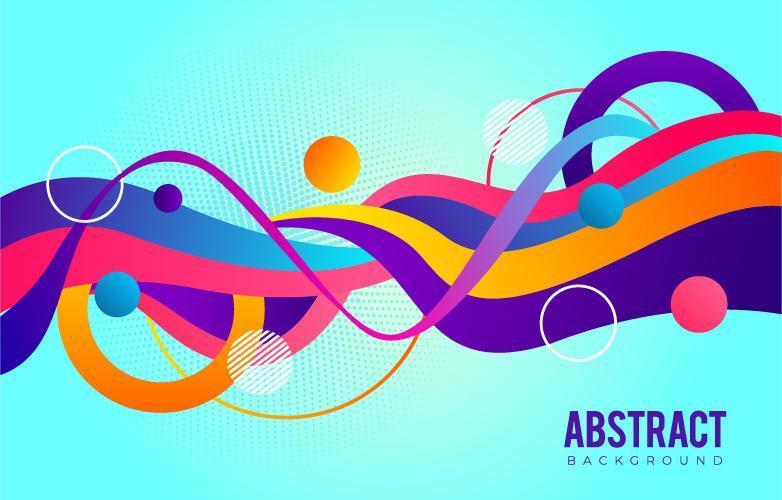 Colorful Wave Abstract Background vector