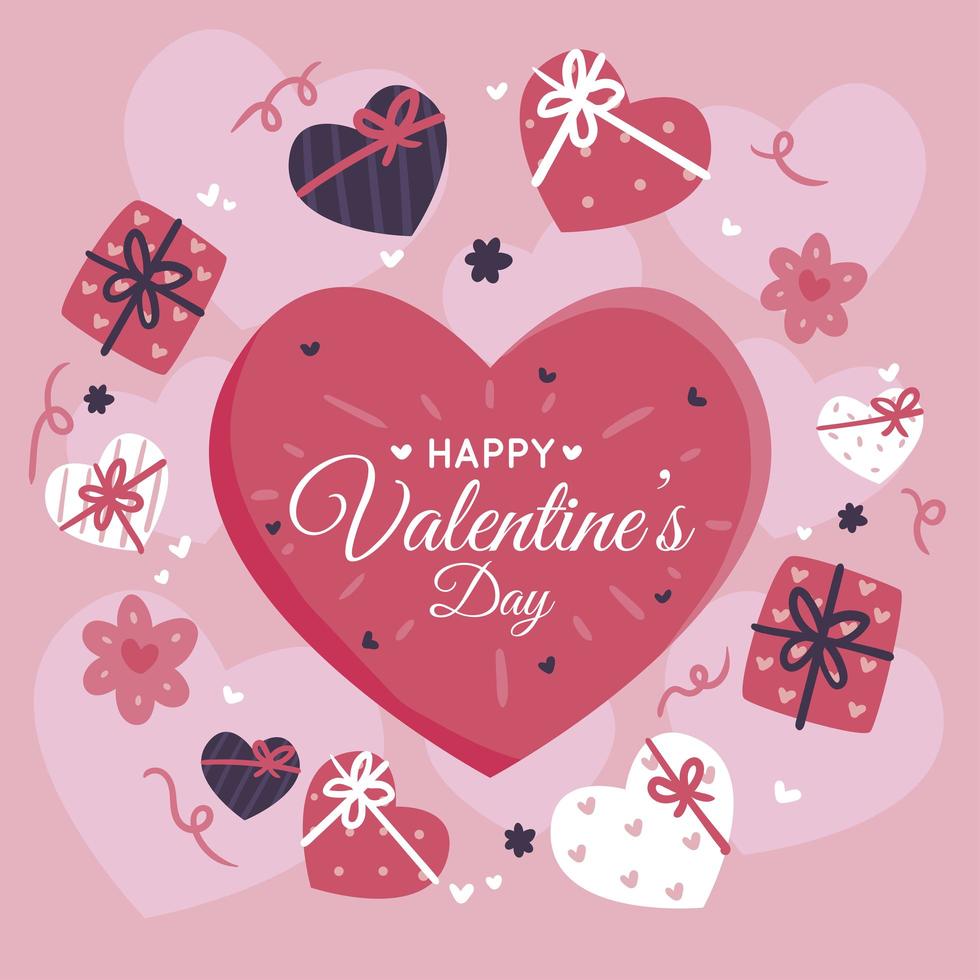 Valentine's Day Pink Heart Illustration vector