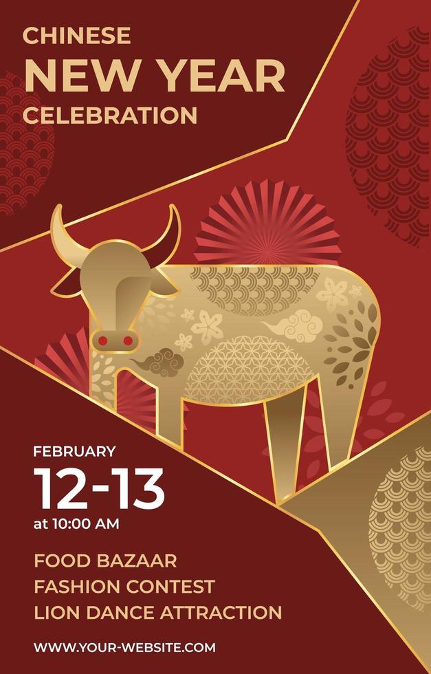 Poster of Golden Ox vector