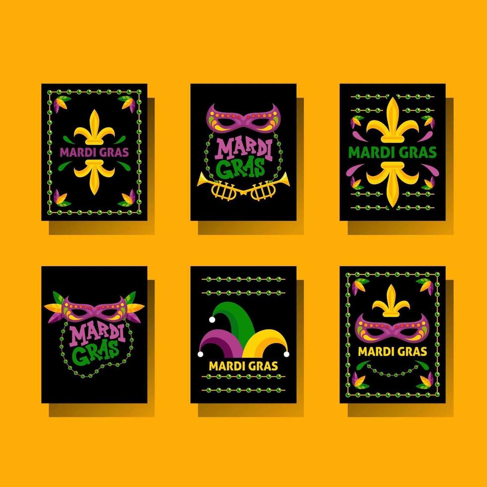 Colorful Mardi Gras Card vector