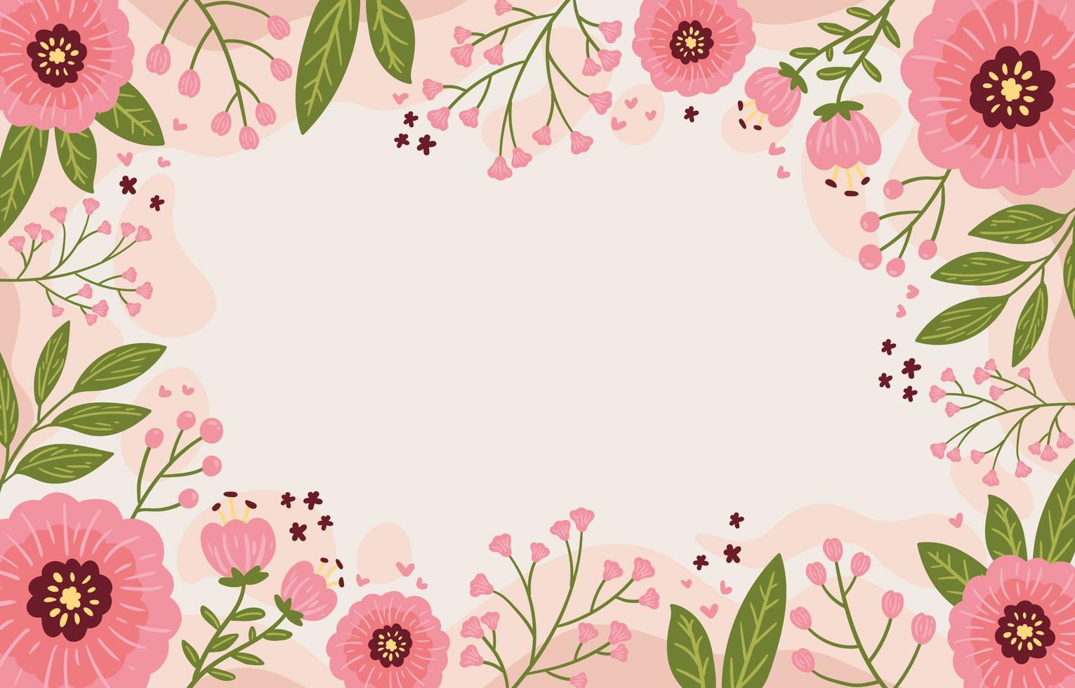 Simple Pink Floral Background vector