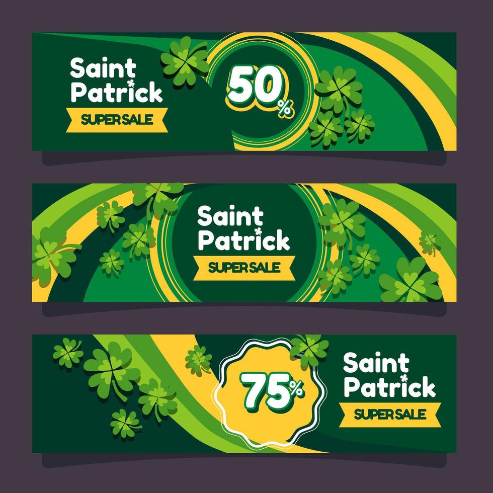 Saint Patrick Rainbow Marketing Banner vector