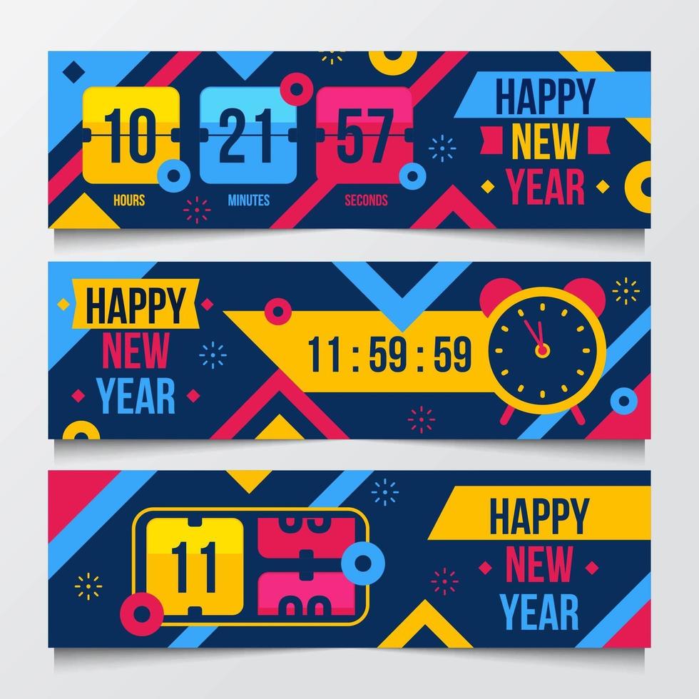 New Year Countdown Banner vector