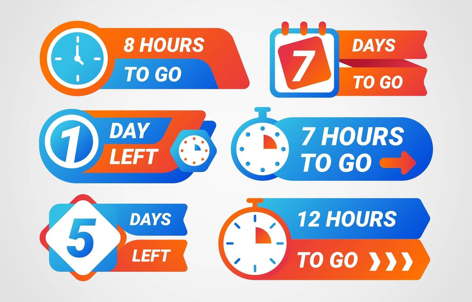 Modern Countdown Label vector