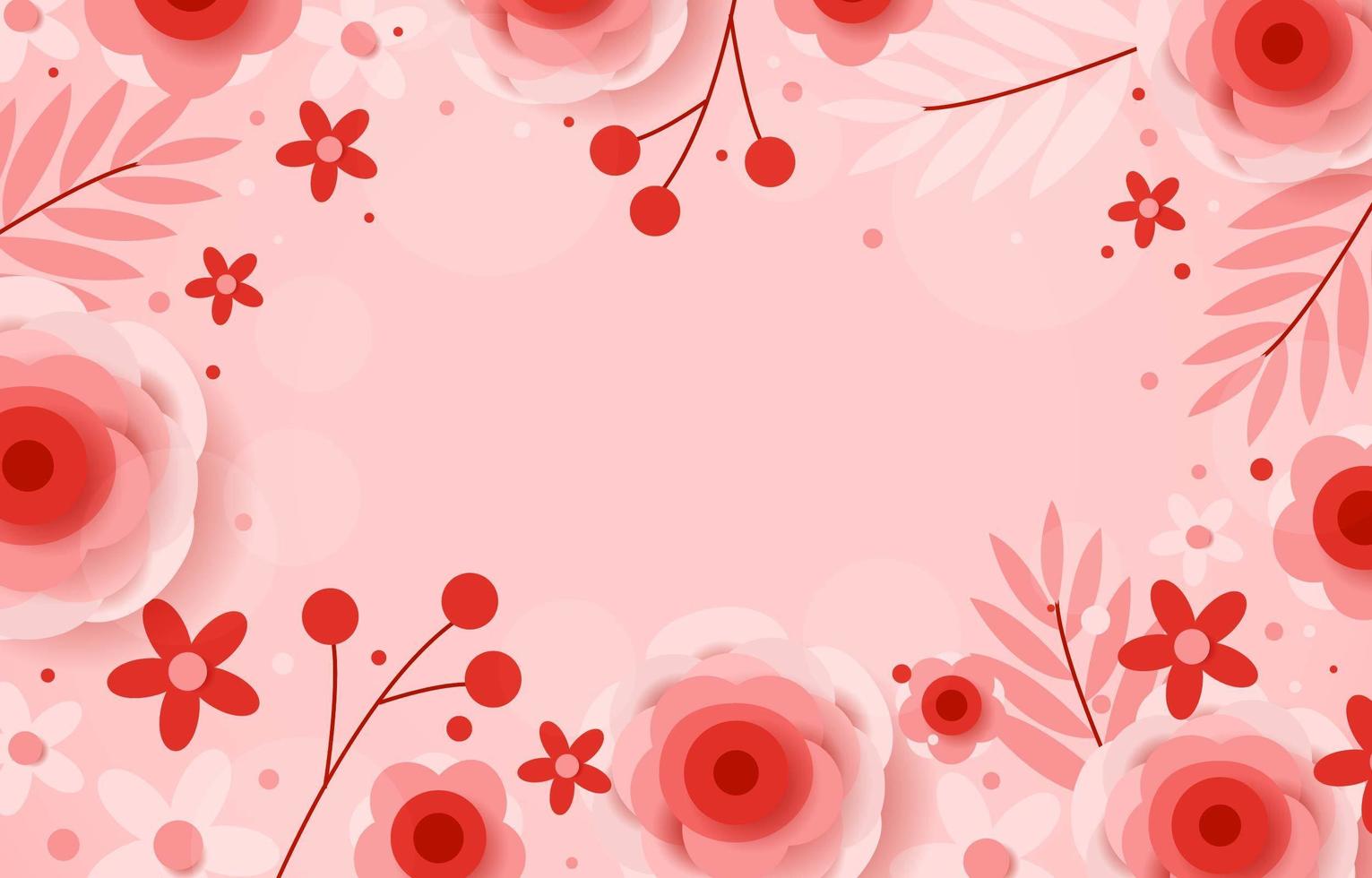 fondo de flores de san valentin vector