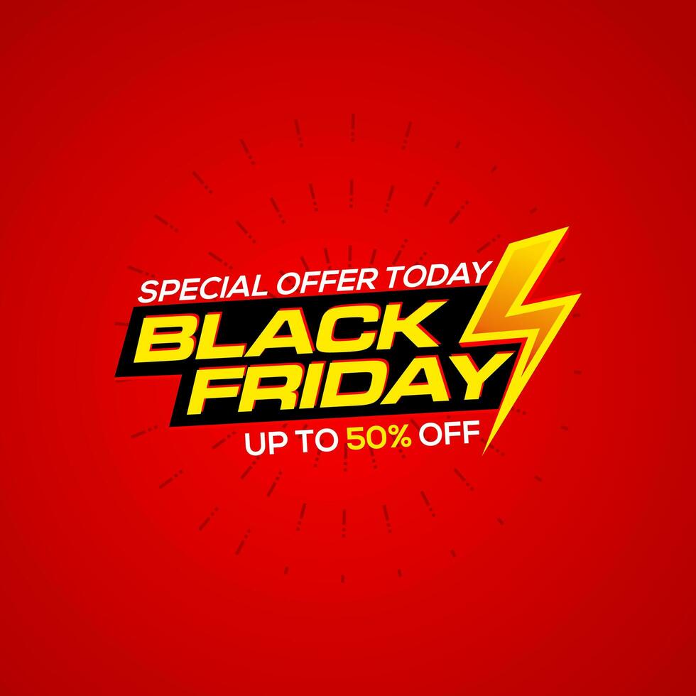 Black friday social media post template vector