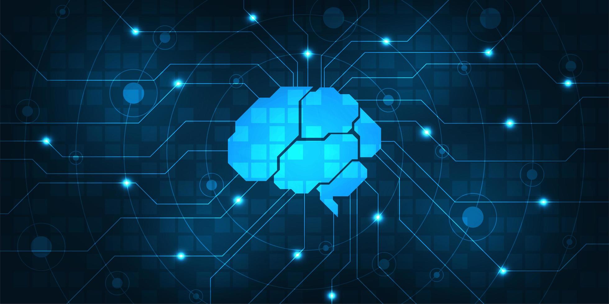 The center of a digital system controlled by a brain vector