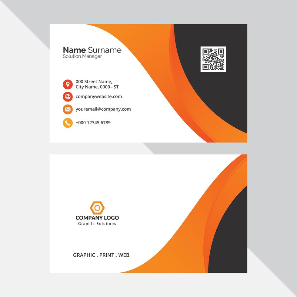 Clean business card template vector