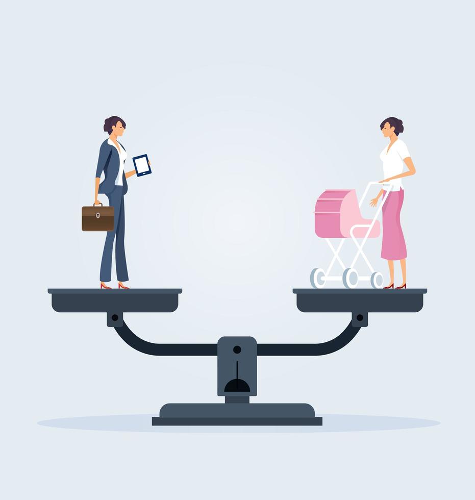 Balance between career and family vector
