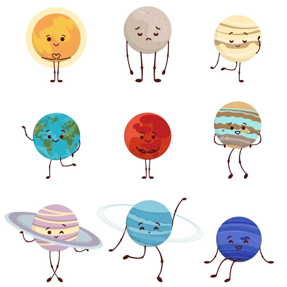 Planets of the solar system. vector