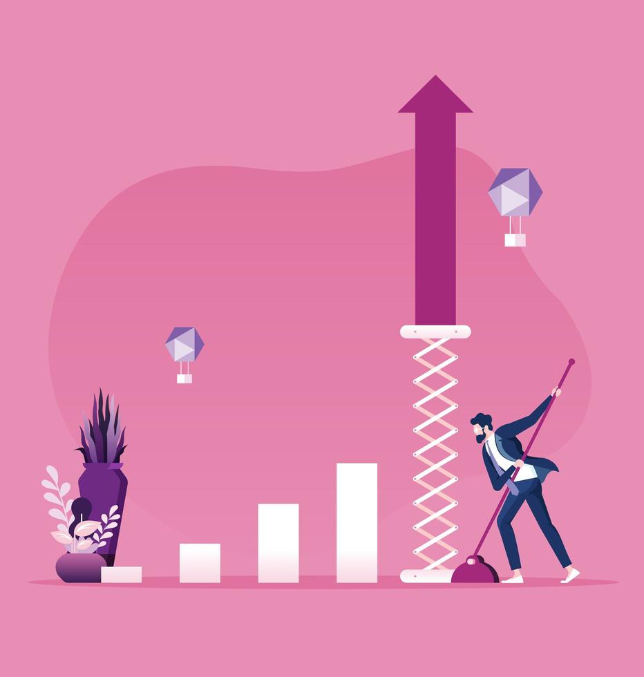 Business growth concept vector