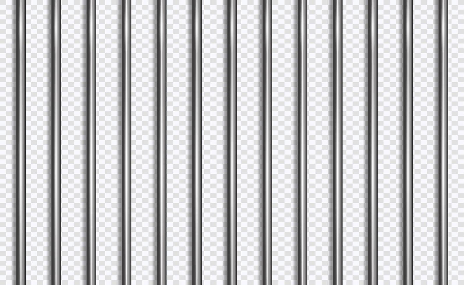 Jail lattice or bars in 3d style on isolated background. Prison vector illustration.