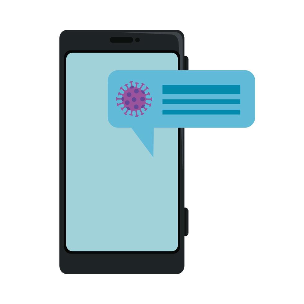 searching covid 19 online in smartphone vector
