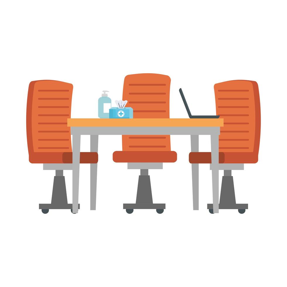 scene of workplace for meeting vector