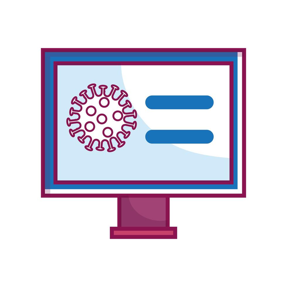 searching covid 19 online in computer vector