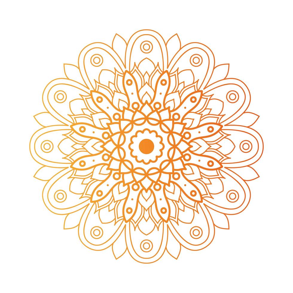 mandala dorado floral decorativo vector