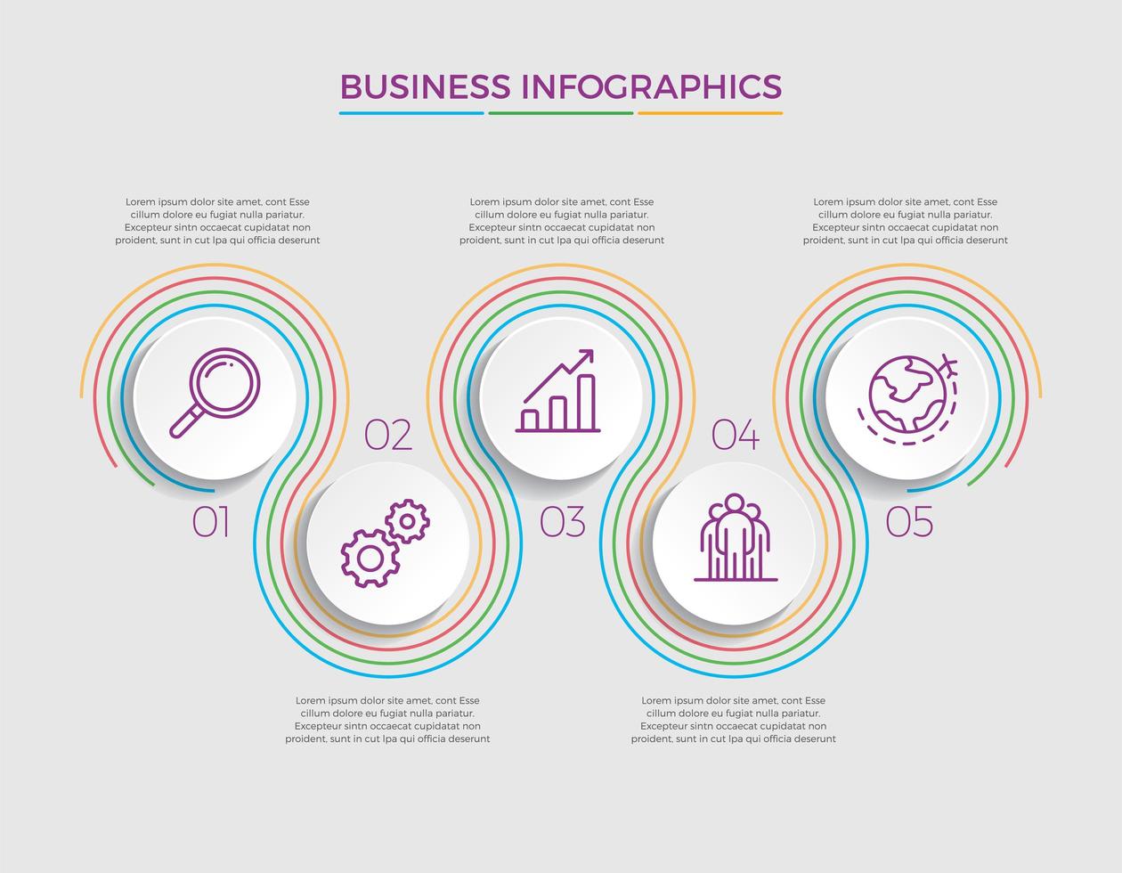 Business concept infographic design vector illustration