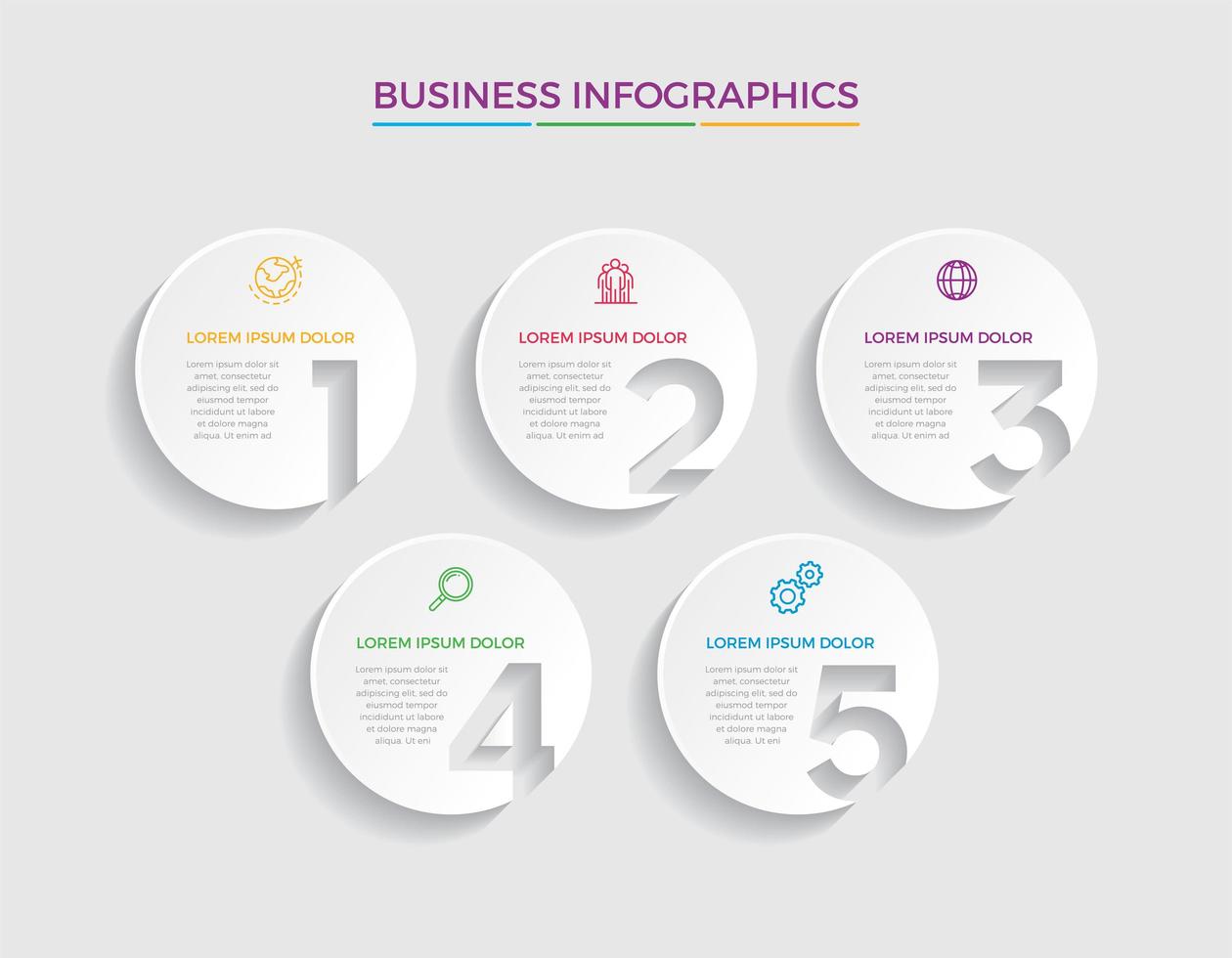 Ilustración de vector de diseño de infografía de concepto de negocio