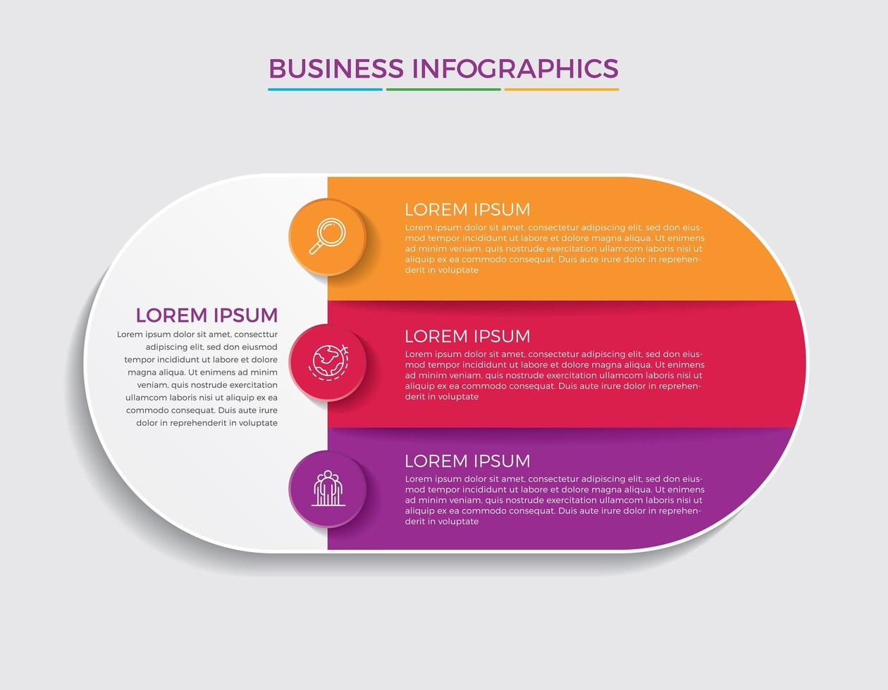 Ilustración de vector de diseño de infografía de concepto de negocio