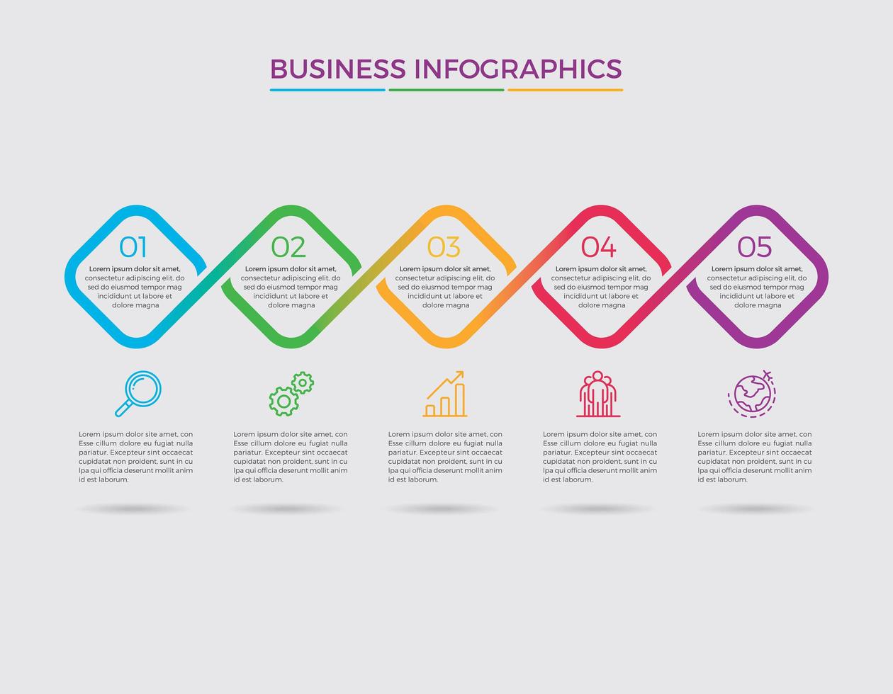 Ilustración de vector de diseño de infografía de concepto de negocio