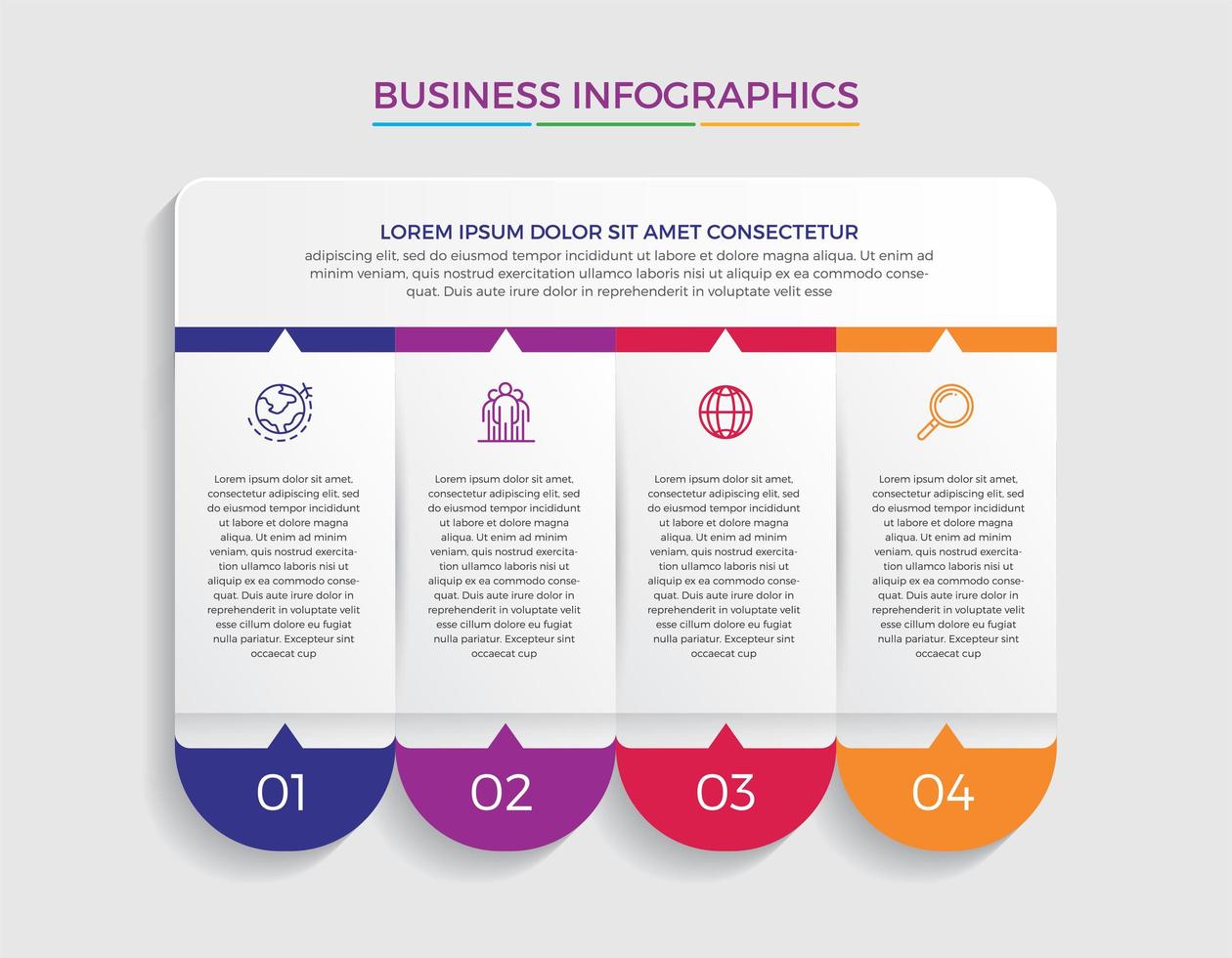 Ilustración de vector de diseño de infografía de concepto de negocio