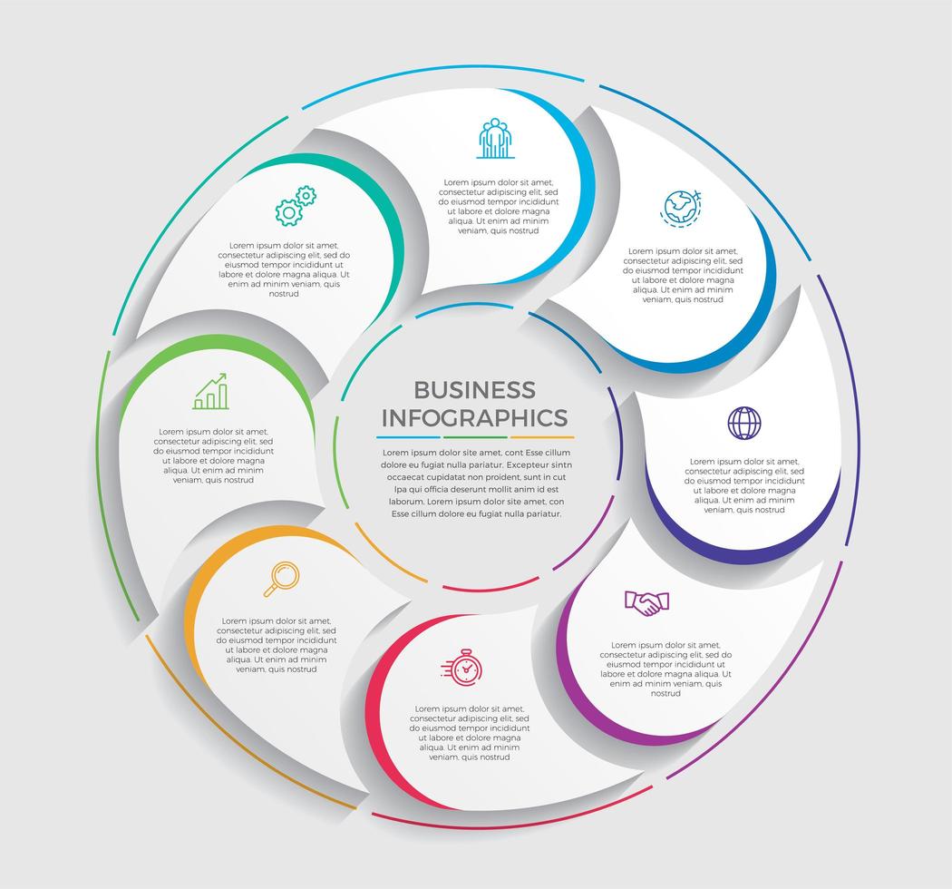 Ilustración de vector de diseño de infografía de concepto de negocio