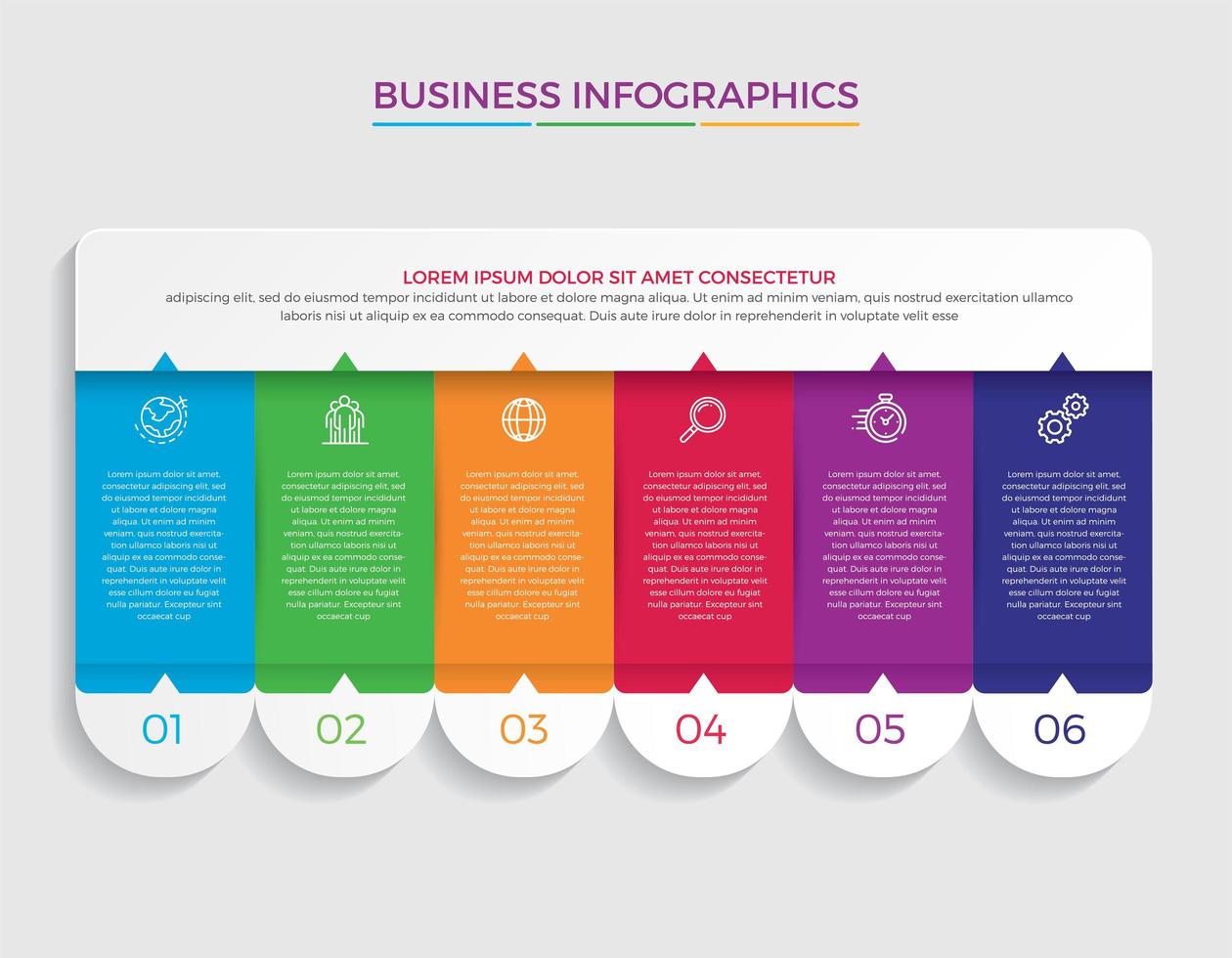 Ilustración de vector de diseño de infografía de concepto de negocio
