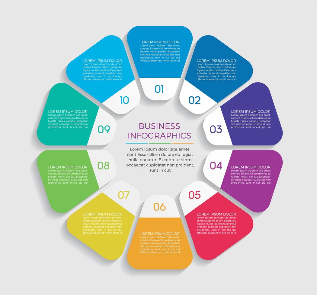 Ilustración de vector de diseño de infografía de concepto de negocio