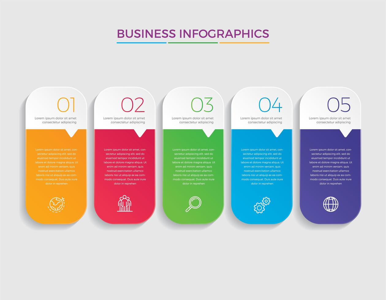 Ilustración de vector de diseño de infografía de concepto de negocio