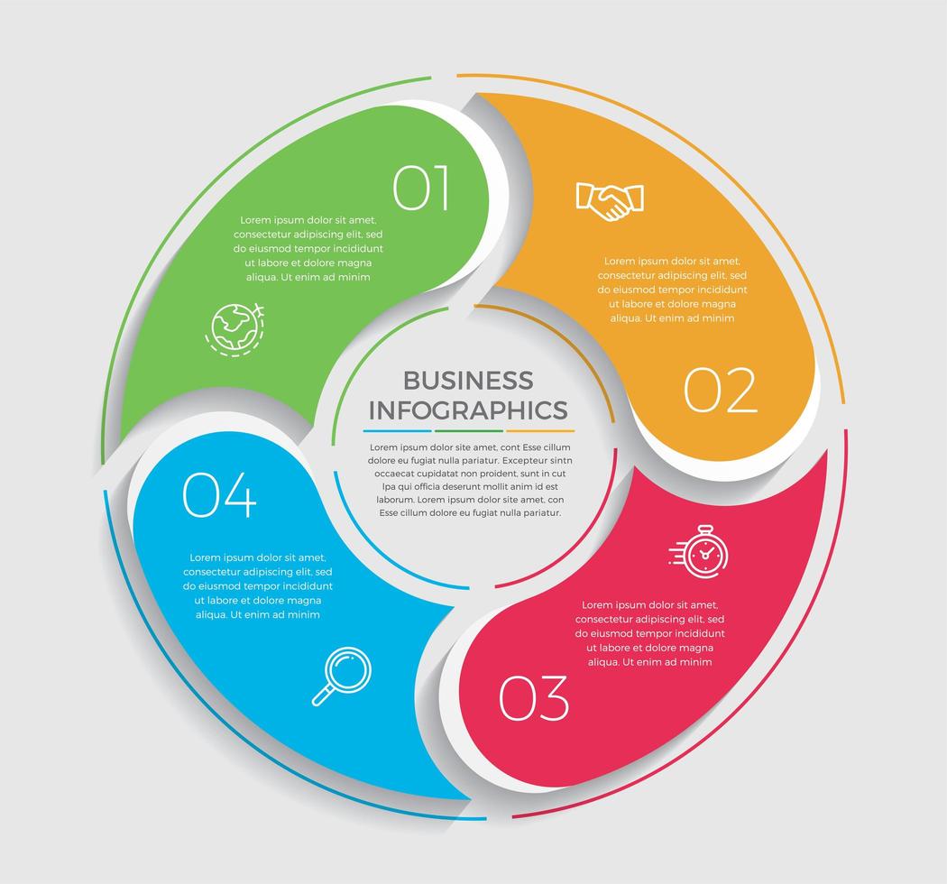 Ilustración de vector de diseño de infografía de concepto de negocio