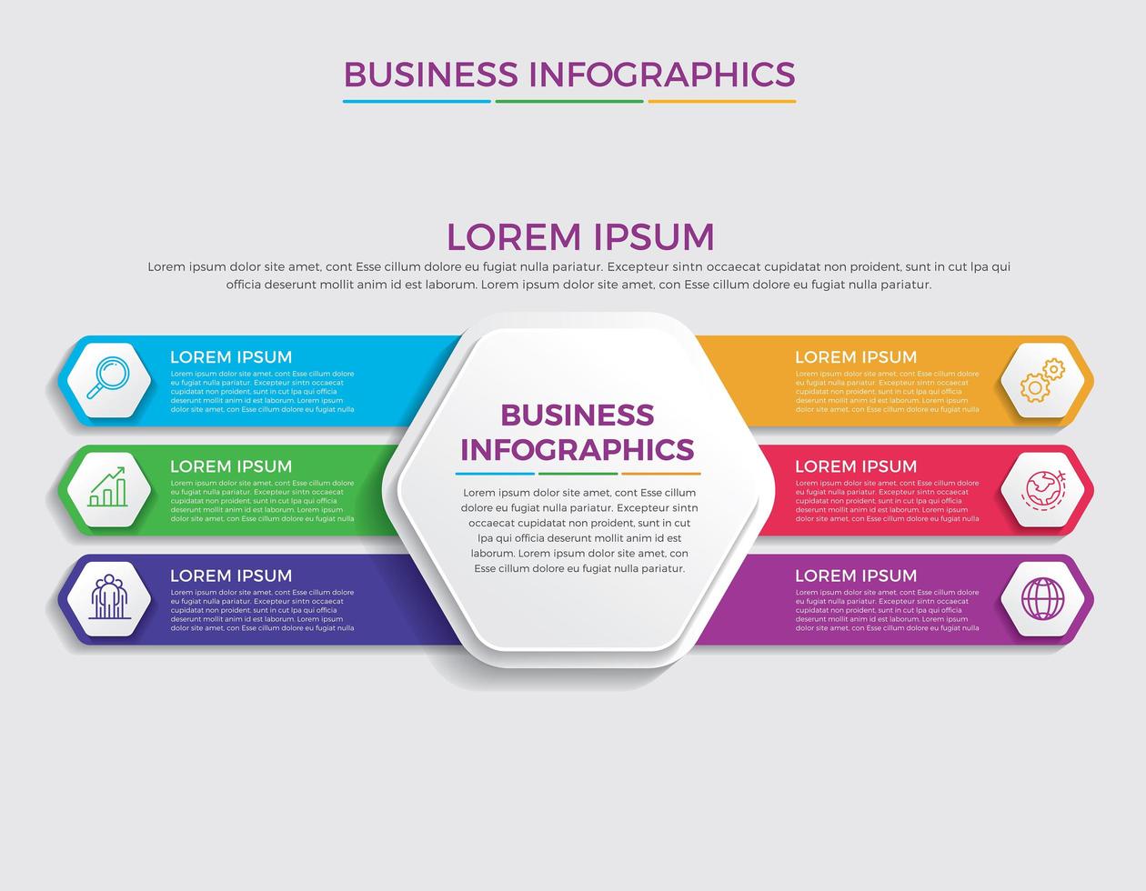 Ilustración de vector de diseño de infografía de concepto de negocio