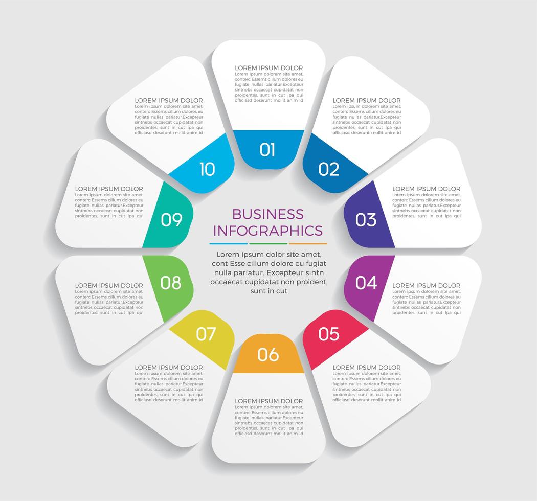 Ilustración de vector de diseño de infografía de concepto de negocio