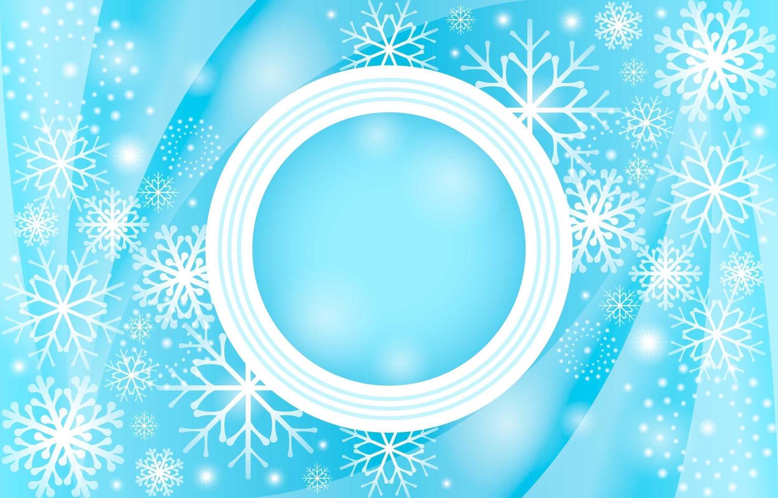 Elegant Gradient Light Blue Snowflakes Background vector