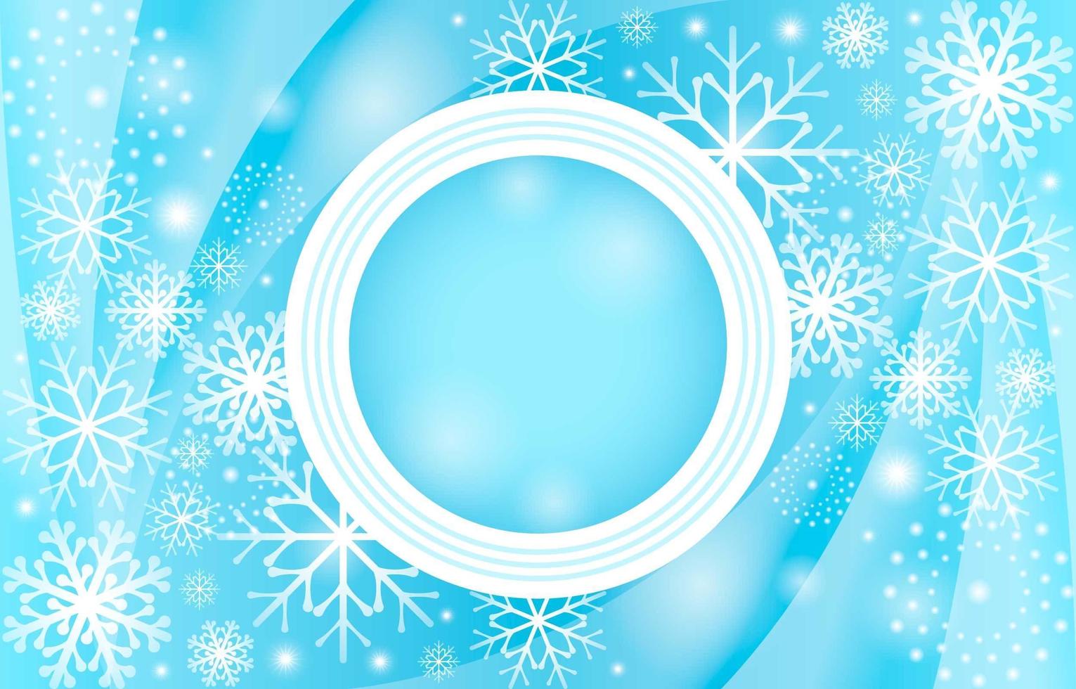 fondo de copos de nieve azul claro degradado elegante vector