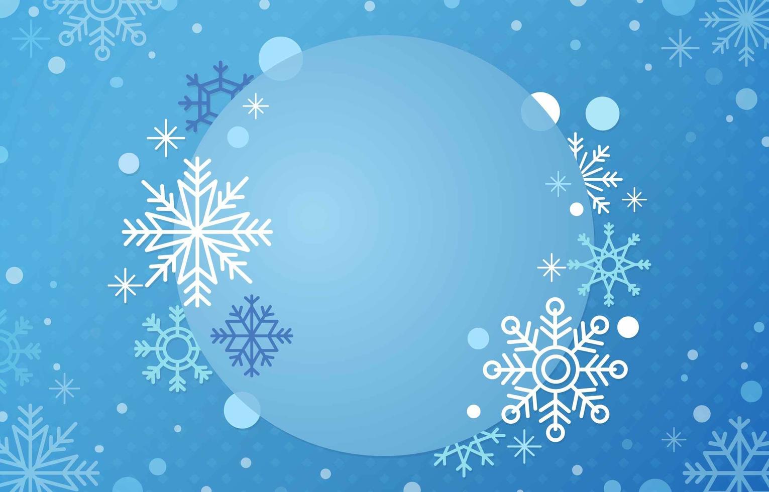 Snowflakes winter season background vector