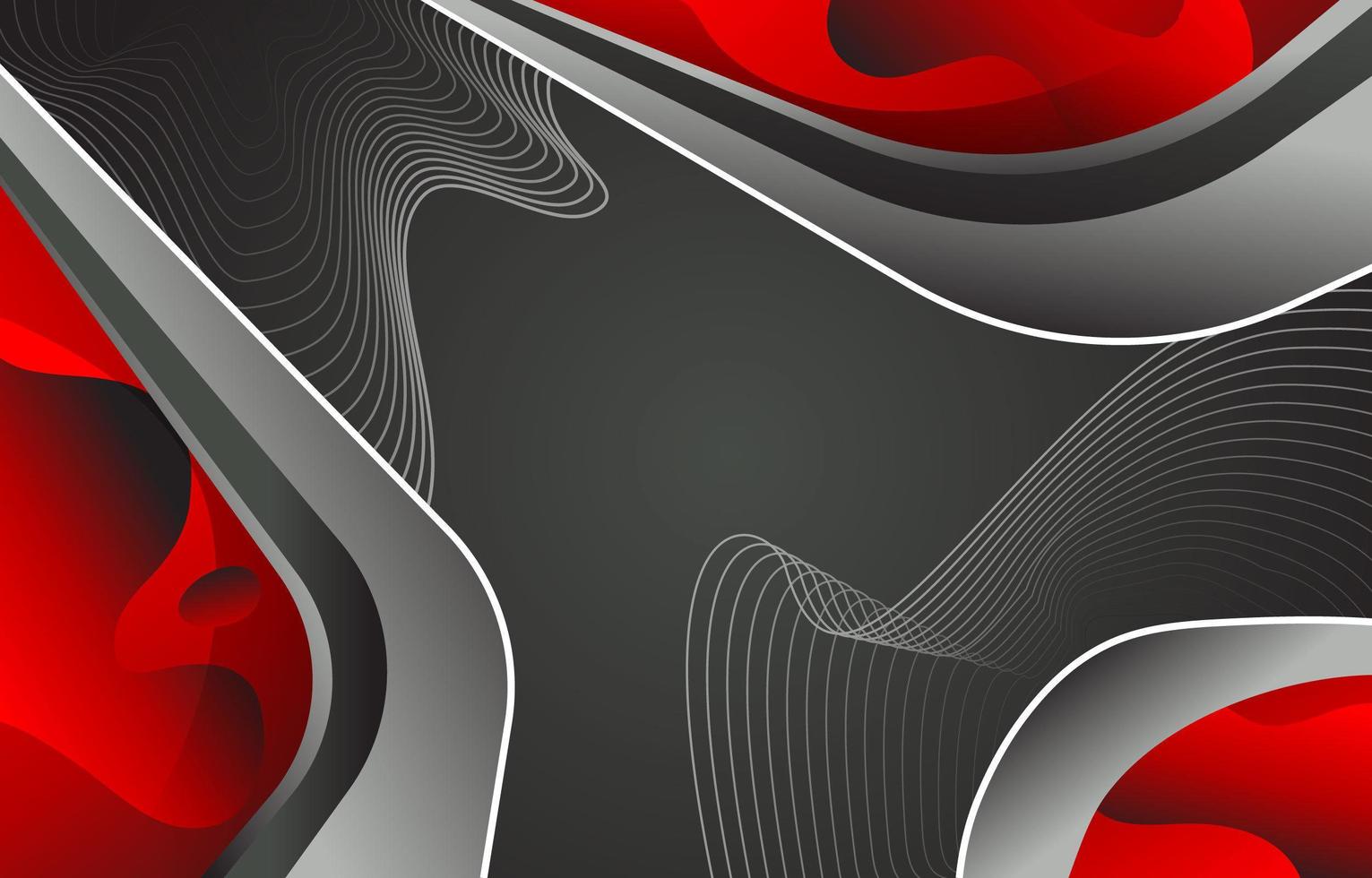 Red and Grey Wave Background vector