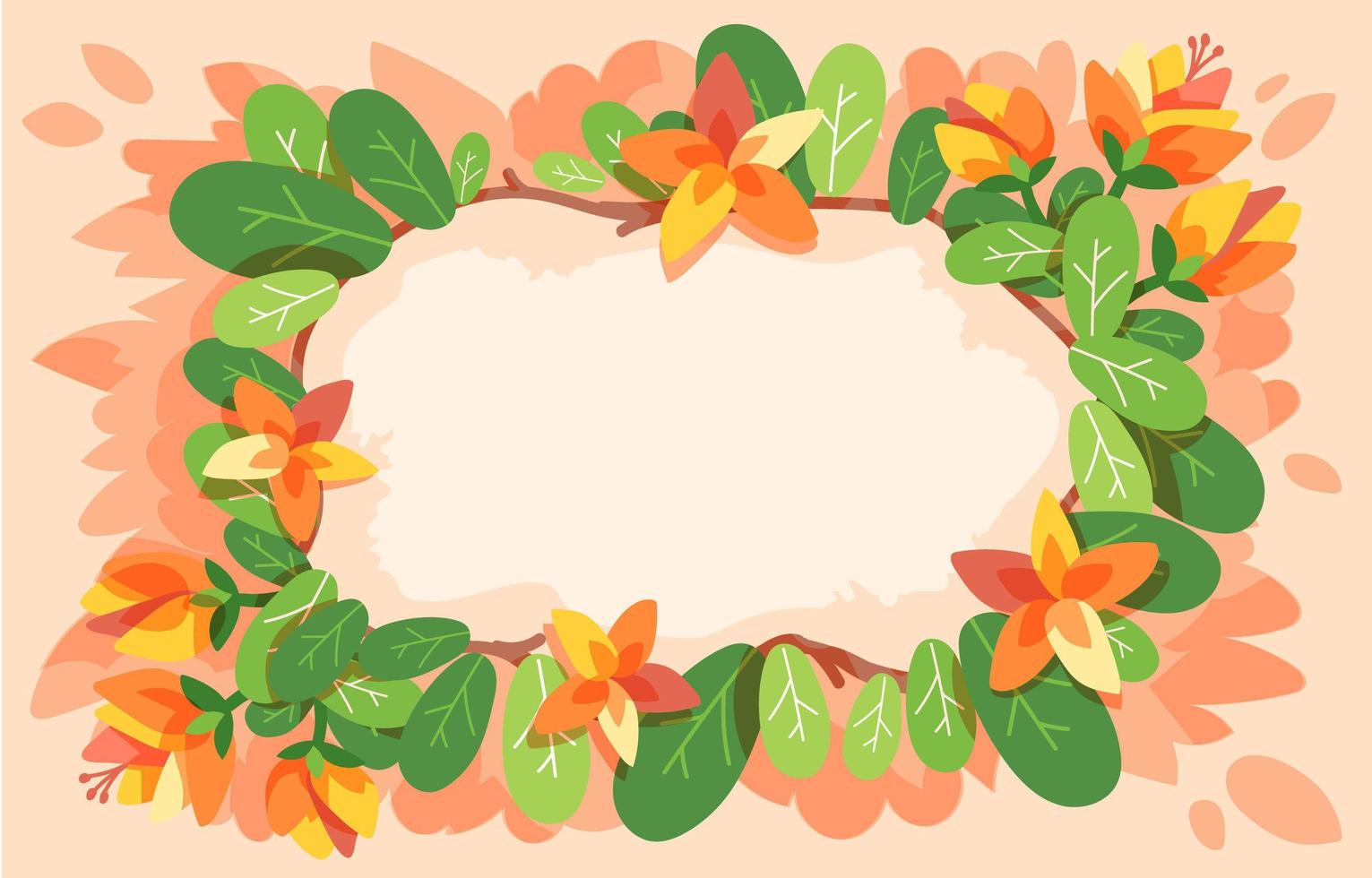 fondo floral de primavera vector