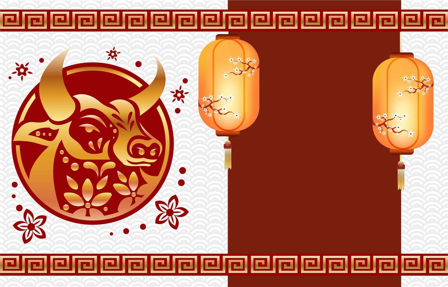 Chinese New Year Background Template vector