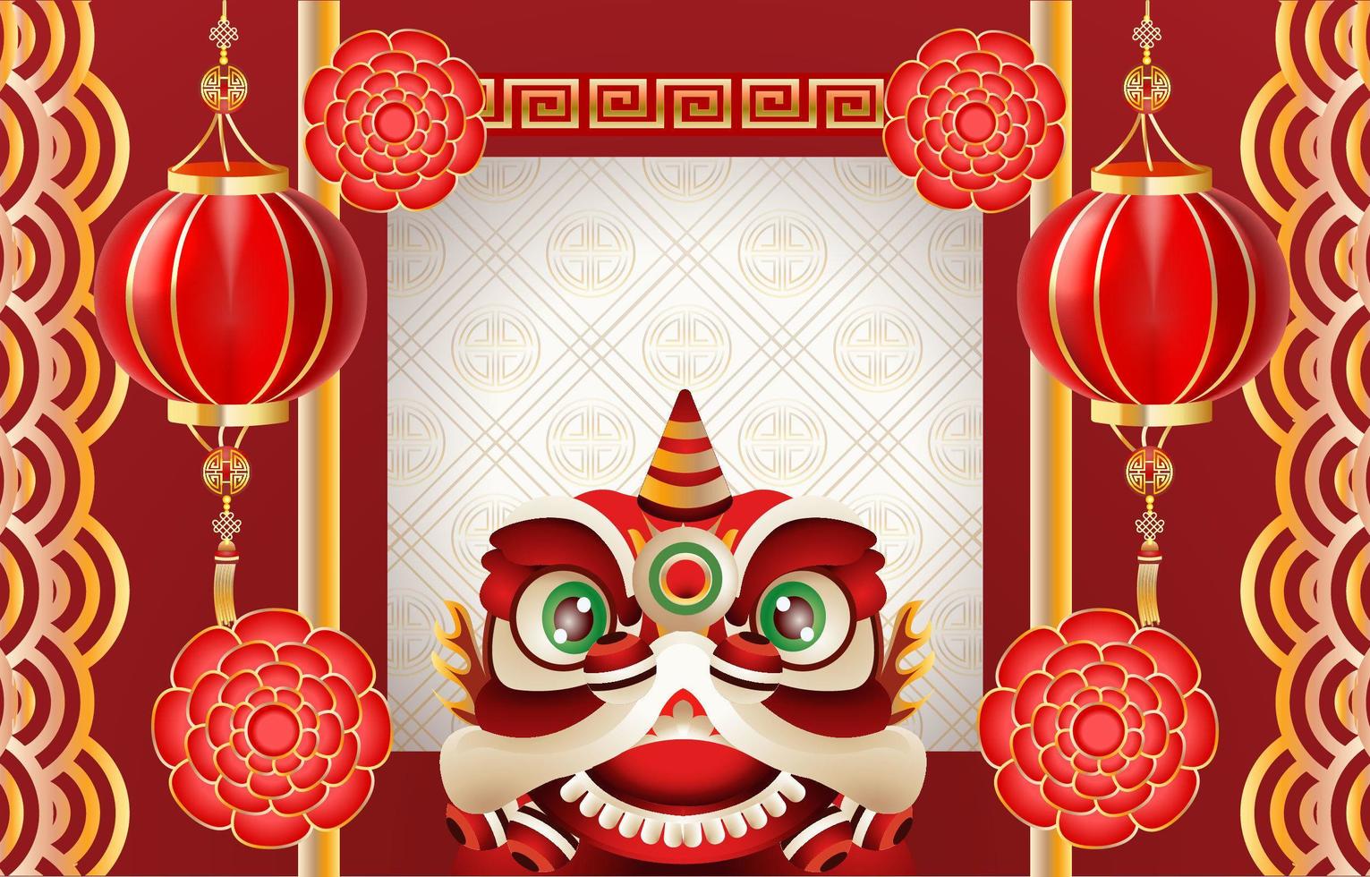 fondo festivo del año nuevo chino vector