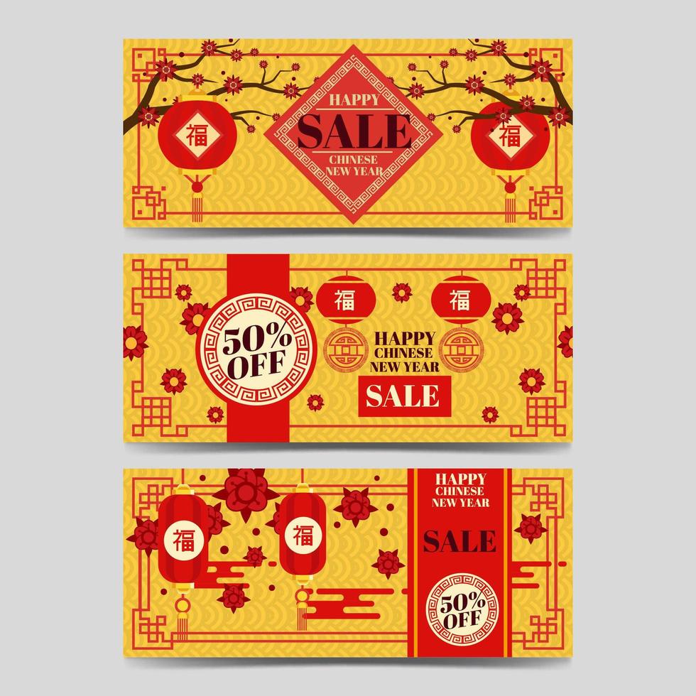 Chinese New Year banner vector