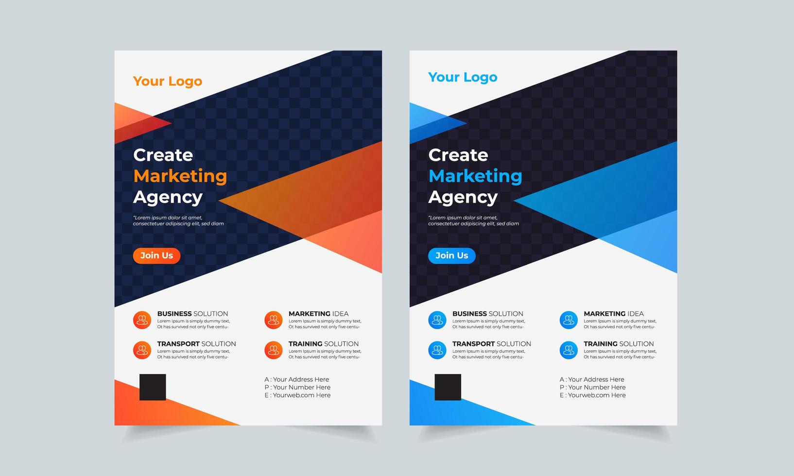 Corporate business flyer design template, creative brochure poster cover, color a4 print ready flyer vector