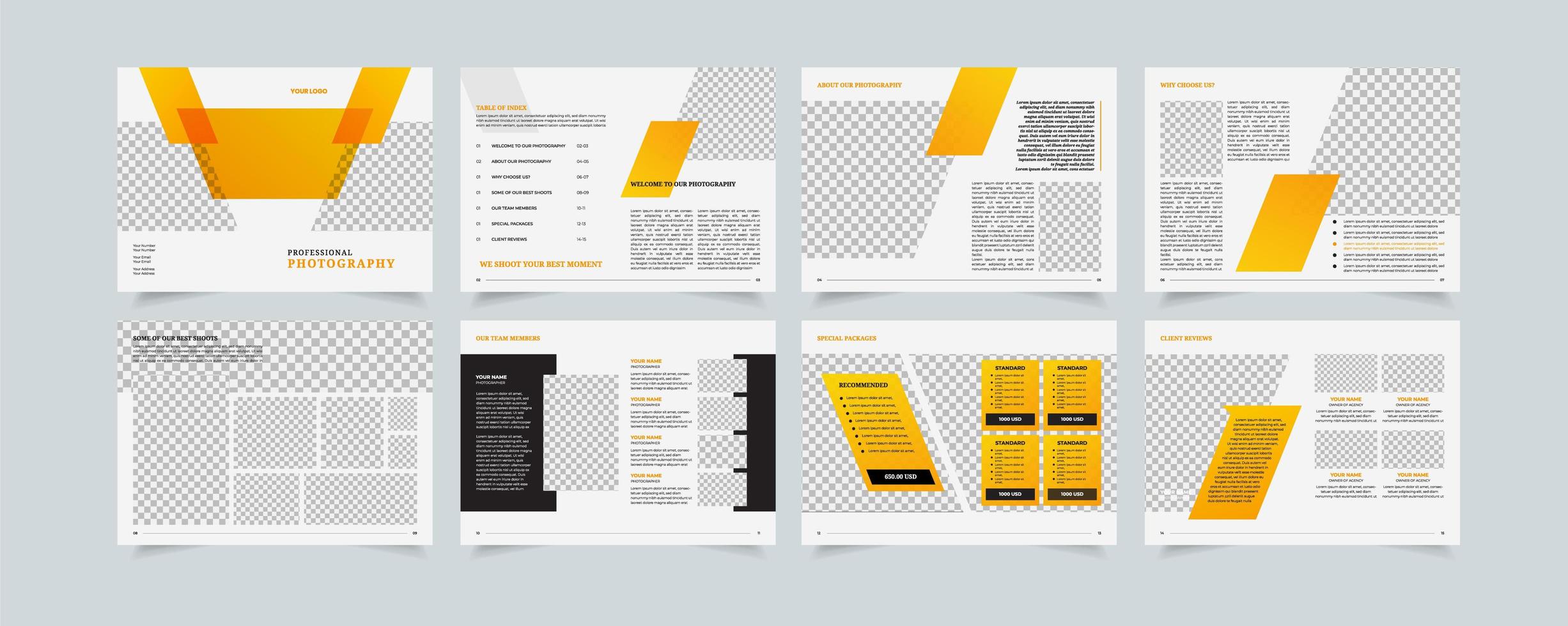 propuesta de empresa plantilla creativa, diseño de folletos multipropósito, diseño geométrico propsal de negocios, formato vertical a4 vector