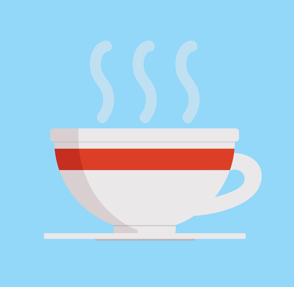 hot cup of coffee or tea vector