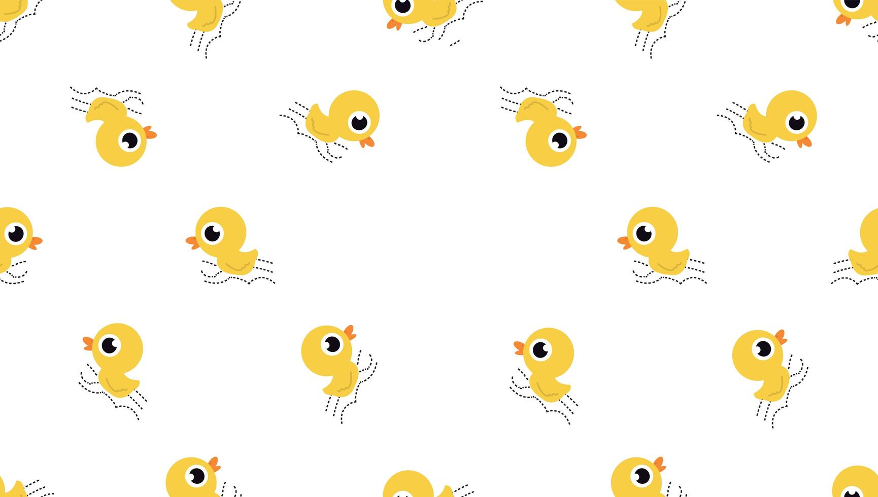 cute ducks swimming seamless pattern vector