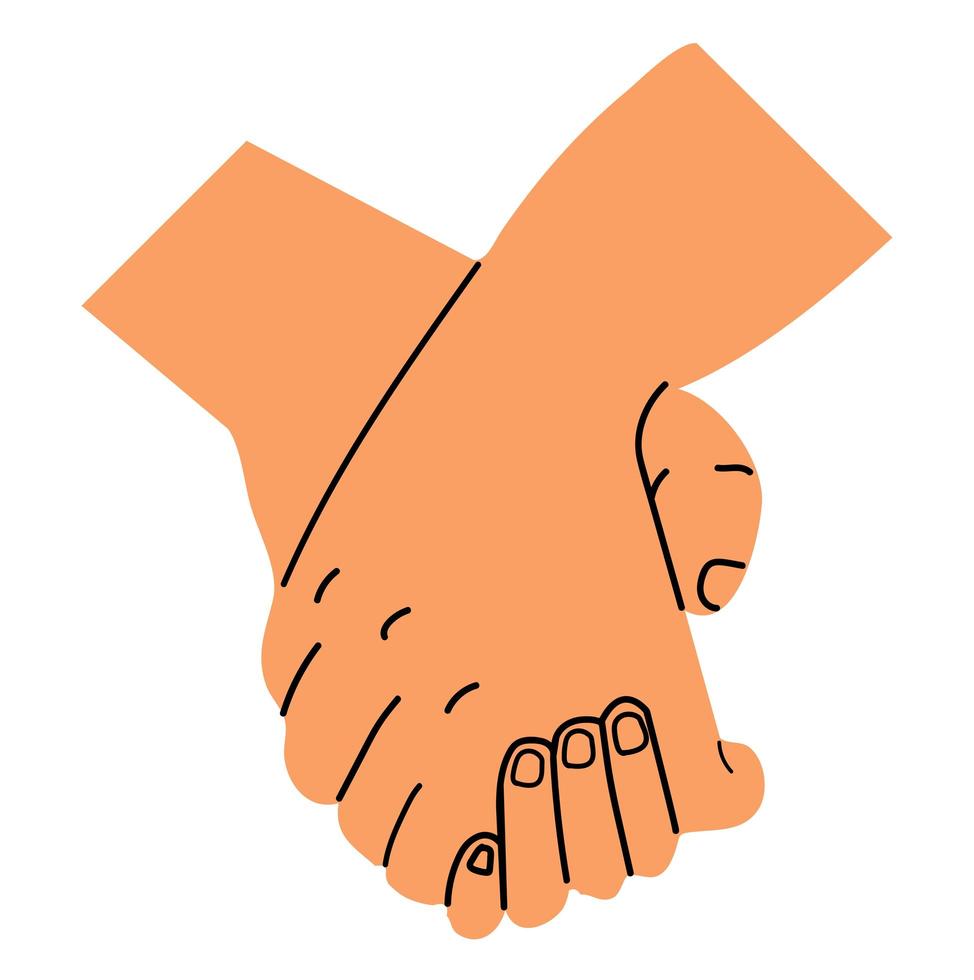 couple holding hands vector